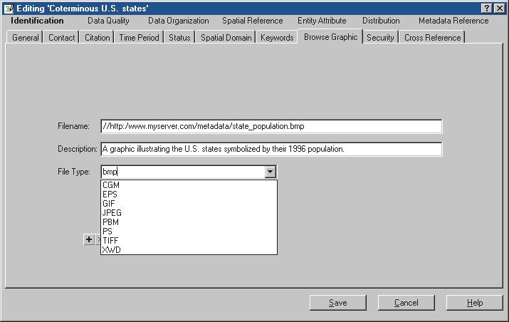 Using the FGDC metadata editor The FGDC metadata editor lets you create FGDC-compliant metadata for the selected item in the Catalog tree. This is the default metadata editor in ArcCatalog.