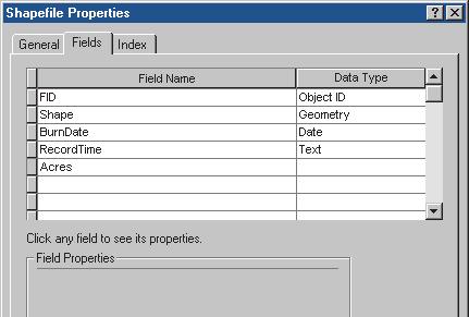 Adding and deleting attributes Adding an attribute 1. Click the shapefile or dbase table to which you want to add an attribute. 2. Click the File menu and click Properties. 3. Click the Fields tab. 4.