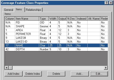 ArcInfo and ArcEditor Tip Modifying an attribute Applying changes When working in the Properties dialog box for a coverage feature class or an INFO table, you might perform a series of changes such