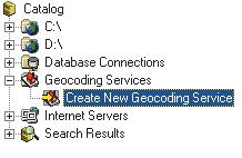 Managing geocoding services You can create and manage geocoding services in ArcCatalog.