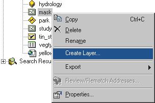 Type a name for the new layer, for example, park roads, then click Save. 6. Navigate to the Yellowstone folder in the Save Layer As dialog box.