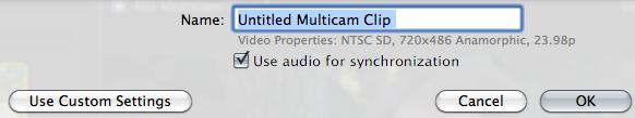 3) Create multicam clips Select all the camera angels you would like to use (press down Shift key while selecting), then right click and choose New Multicam Clip from the drop down menu.