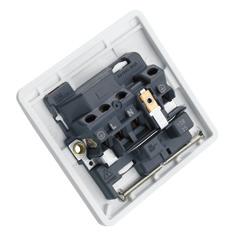 43 technical hotline +44 (0)1268 563720 white wiring devices Contoured to blend into the wall Double pole switching Switches both live and neutral (neutral