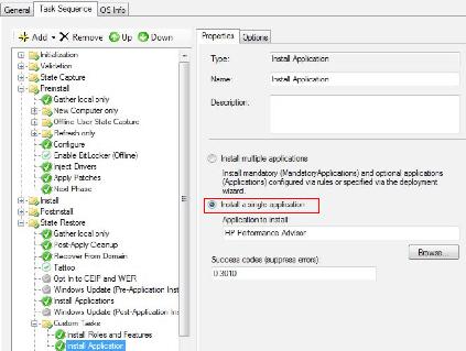 Click the radio button Install a single application Browse and select HP Performance Advisor Repeat this process for the HP RGS (NOTE: you must reboot the system before using HP RGS for your task)