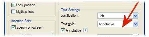 Annotative Objects Text, Mtext, Dimensions (incl.
