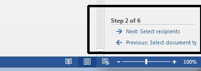 Mail Merge Wizard - Step 3 of 6 Select recipients The next step of the wizard lets you