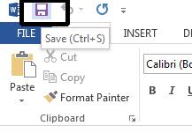 WORD 2013 FOUNDATION Page 19 This will display the Save As