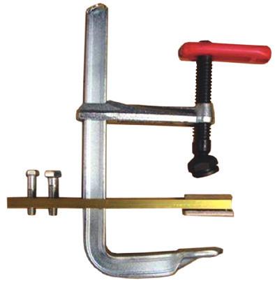 Clamp: 1865A Replacement copper braid: 14710 Heavy-Duty Contact Clamp Large C-Clamp with leaded copper braid contact pad and double lug