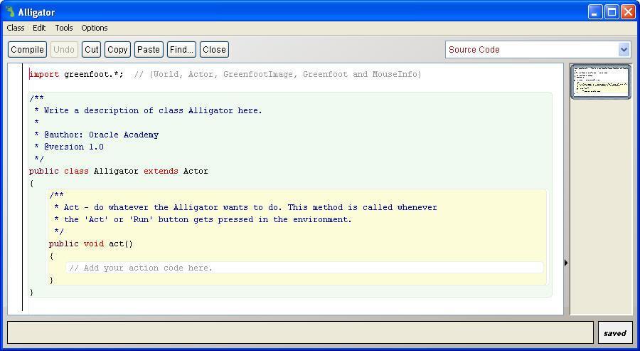 Code Editor Source code is managed in the Code editor.