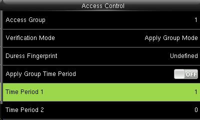 1 USER MANAGEMENT Press to select Apply Group Time