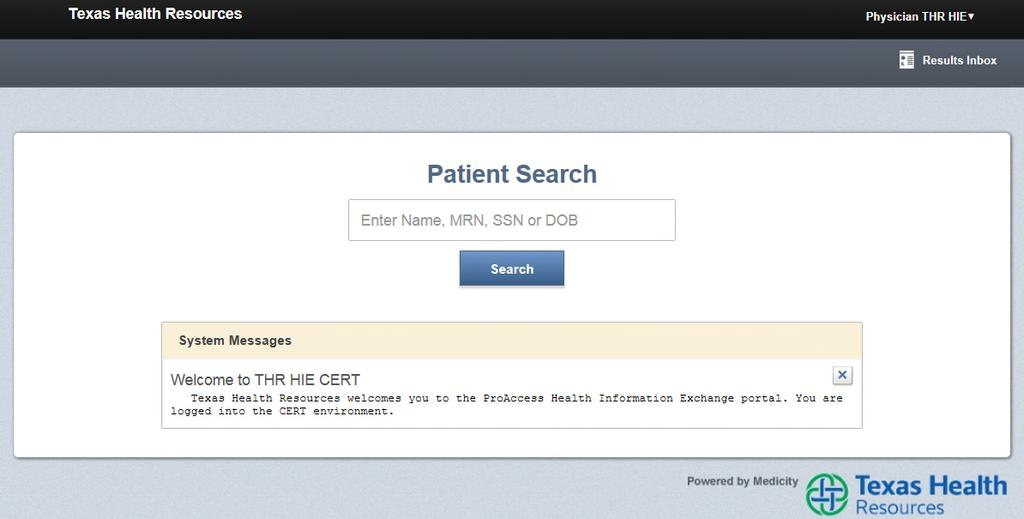 2/16/2017 6 Patient Search After entering your username & password, the THR