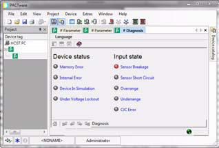 Configuration tools 6.5 Diagnosis If you have started the communication between PACTware TM and UT2 (e. g.