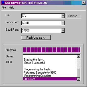 3. Double-click DSI_DriveFlash.exe file to run the DSI Drive Flash Tool. Review and accept the license agreement. 4.