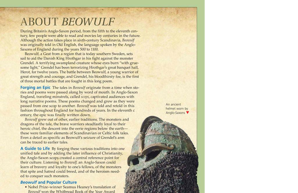 Directions: Read the following selection About Beowulf