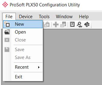 3.3. CREATING A NEW PROJECT Before you configure the PLX51-DL, a new PLX50
