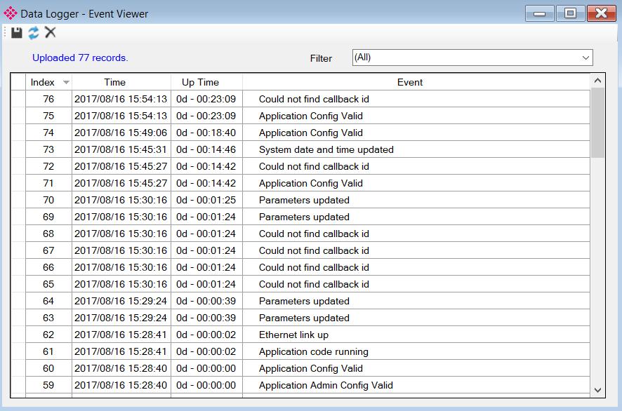 5.5. MODULE EVENT LOG The PLX51-DL logs various diagnostic records to an internal event log.