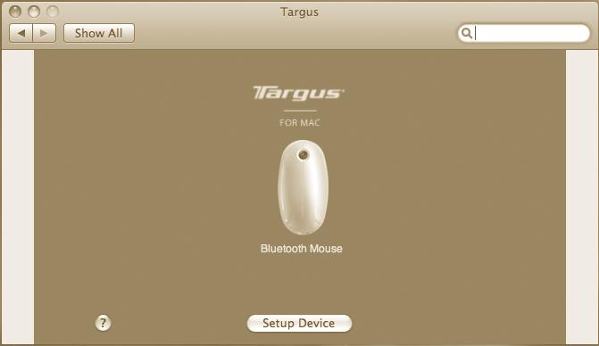 Programming the Buttons Click on the Targus logo to launch the device application.
