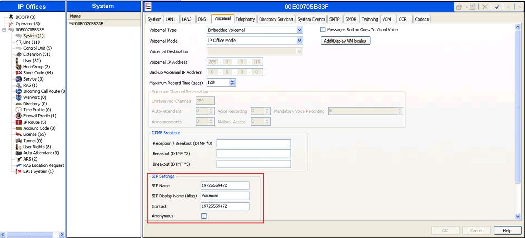 5.3. Voicemail Settings On the Voicemail tab in the Details Pane, configure the SIP Settings section.