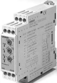 Single-phase Voltage Relay K8AB-VW Ideal for voltage monitoring for industrial facilities and equipment. Monitor for overvoltages and undervoltages simultaneously.