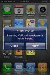 When MobileVoice Is in the Background If you have an iphone 3GS (or newer), or 3rd (or higher) generation ipod touch, you can run MobileVoice in the background and still receive calls.
