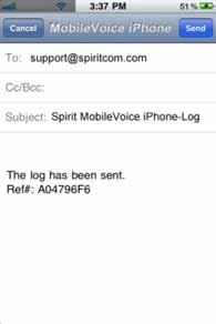 A prompt appears. The e-mail opens in the e-mail service that you have configured on your iphone.
