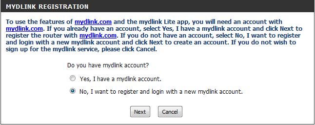 To use the mydlink service (mydlink.com or the mydlink Lite app), you must have an account.