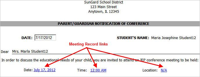 INVITATION LETTER The following 7 sections should be entered based on the Illinois Department of Education guidelines. (Please refer to the numbered sections in the example Letter shown on page 8). 1.