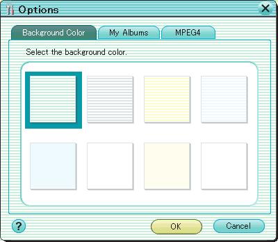 Changing the Background Color You can select the background color used for all windows and dialog boxes in this software. Use the following procedure to change the background color.