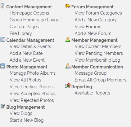 Add a New Date A new date can be added by clicking on the Calendar Management: Add a New Date menu on the Group