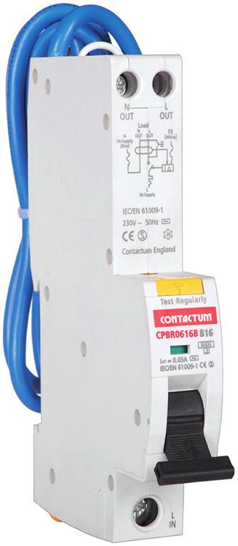 Pole RCD Devices RCBO Devices B Type RCBO Devices C Type CPR25 25A 30mA DP RCD CPBR0606B 6A 6kA Type B SP RCBO CPBR0606C 6A 6kA Type C SP RCBO CPR40