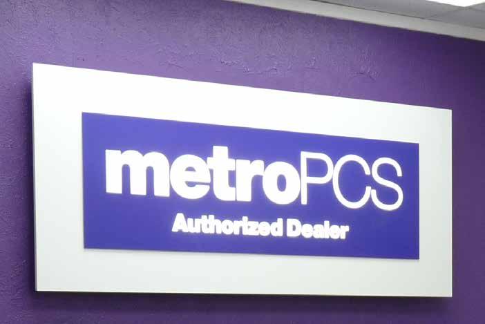 MetroPCS Illuminated Wall Sign 67 x 28 Interior LED Sign Powerful branding with