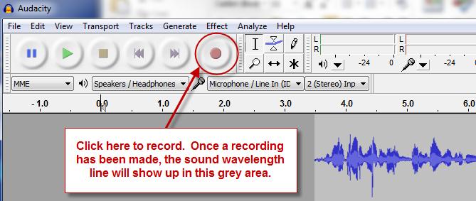 Audacity A Quick Overview Selection F1 Click to select a start point for audio playback, or click and drag to select a range of audio to play or edit.