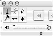 5. Click the left mouse button at the point where you want to start playing. [NOTE: the I-bar cursor (SELECTION TOOL) must be selected, and on the waveform.