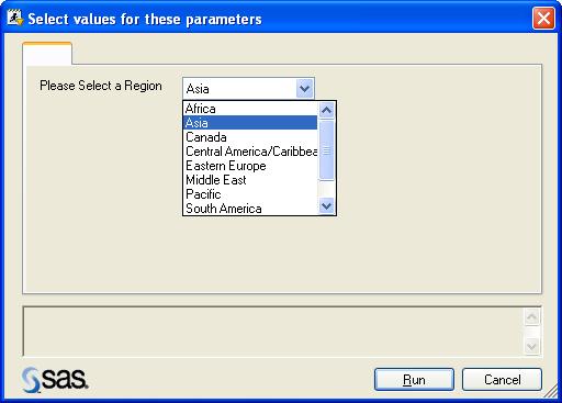From the Properties window, select Parameters and Click Add.