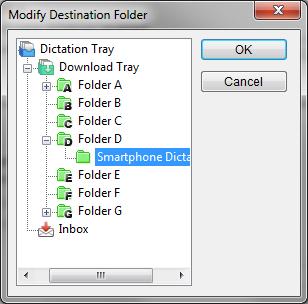 The Modify Destination Folder window is displayed.