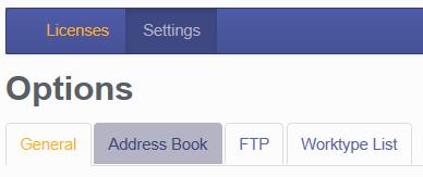 Select the [Address Book] Tab under Options.