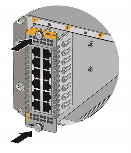 Chapter 3: Installing the Chassis Figure 39. Seating an Ethernet Line Card in the Chassis 6.