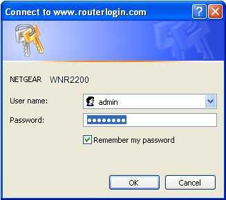 A login window such as the one in the following figure displays: Figure 10 2. For security reasons, the router has its own user name and password.