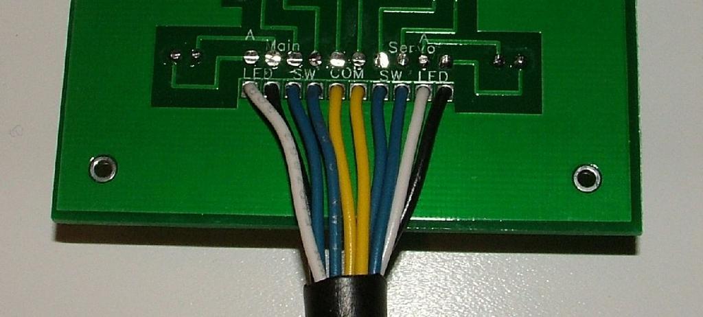 Note The function of each pad in the Control Panel is listed on the back of the PCB. Figure 12. The back of the Control Panel and its cable.