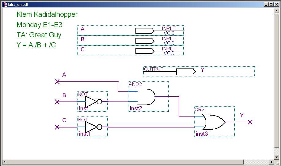 Page 4/14 Quartus Tutorial with Basic Graphical Gate Entry and Simulation 7. Save your design. You are now ready to proceed to simulation of the circuit. 8. To print, go to File Print.