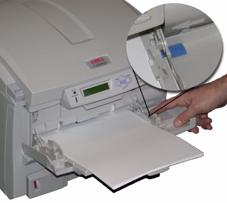 Envelopes Load print side up (flap down) with top edge to the left and short edge into the printer. You cannot duplex envelopes. 4.