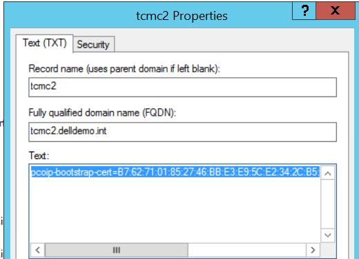 Figure 47. tcmc2 Properties 10. The fourth and final record is a reverse PTR record for the management host. Figure 48. PTR Record 11.