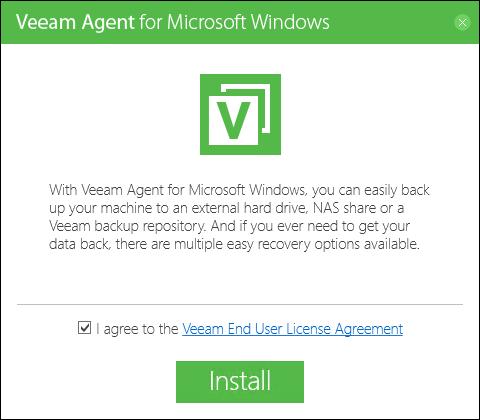 Installing Veeam Agent for Microsoft Windows To install Veeam Agent for Microsoft Windows: 1. Download the Veeam Agent for Microsoft Windows setup archive from the Veeam Download page at https://www.