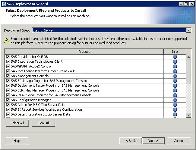 Select the machine on which you are installing software from the Deployment Step drop-down list. b.