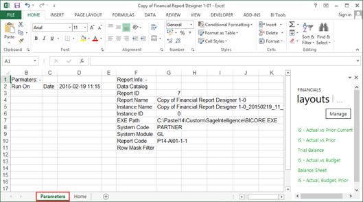 01 Now when you run out your report, the report parameters will be placed