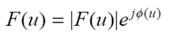 Definitions F(u) is a complex function: Magnitude of FT (spectrum):