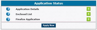 Image-3 4. Click on the New Application button to apply for RC cancellation.