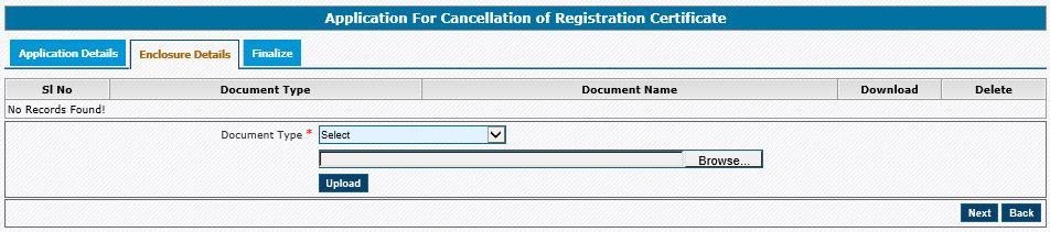 6. Enter the mandatory fields and click on the Next button to proceed the application process.