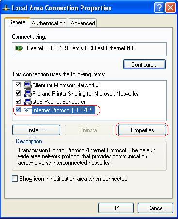 Step 2: Select Internet Protocol (TCP/IP), and