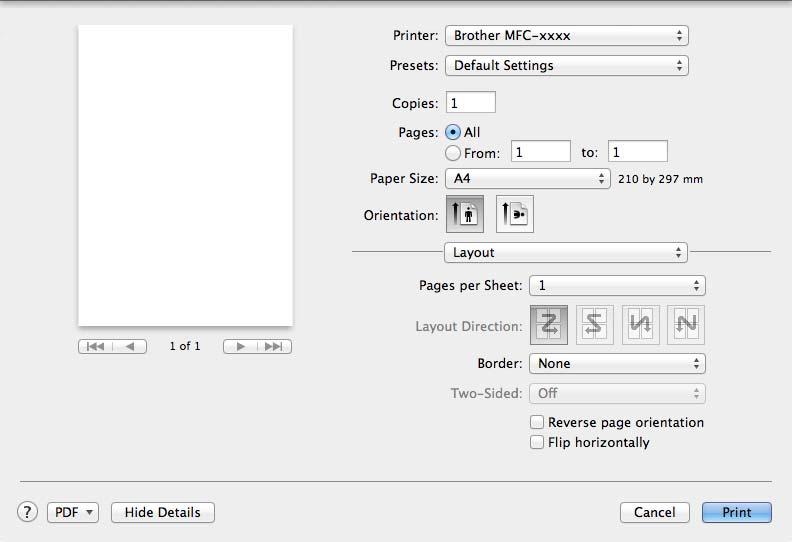 Printing and Faxing Layout 6 6 Pages per Sheet The Pages per Sheet selection can reduce the image size of a page by allowing multiple pages to be printed on one sheet of paper.